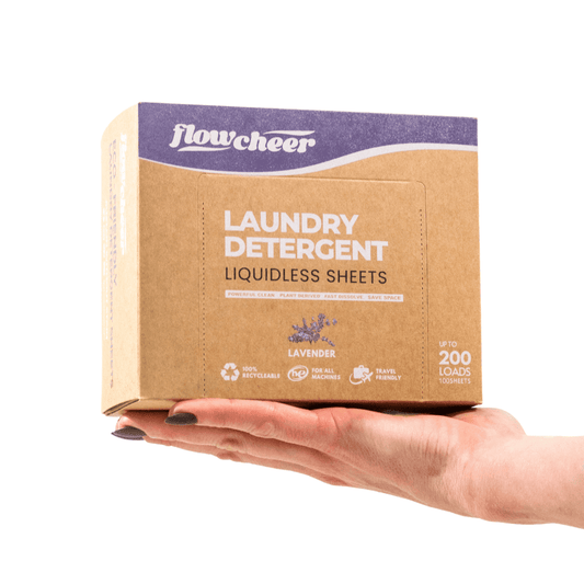 Flowcheer Eco Friendly Laundry Detergent Sheets - 100 Counts - Lavender - Flowcheer
