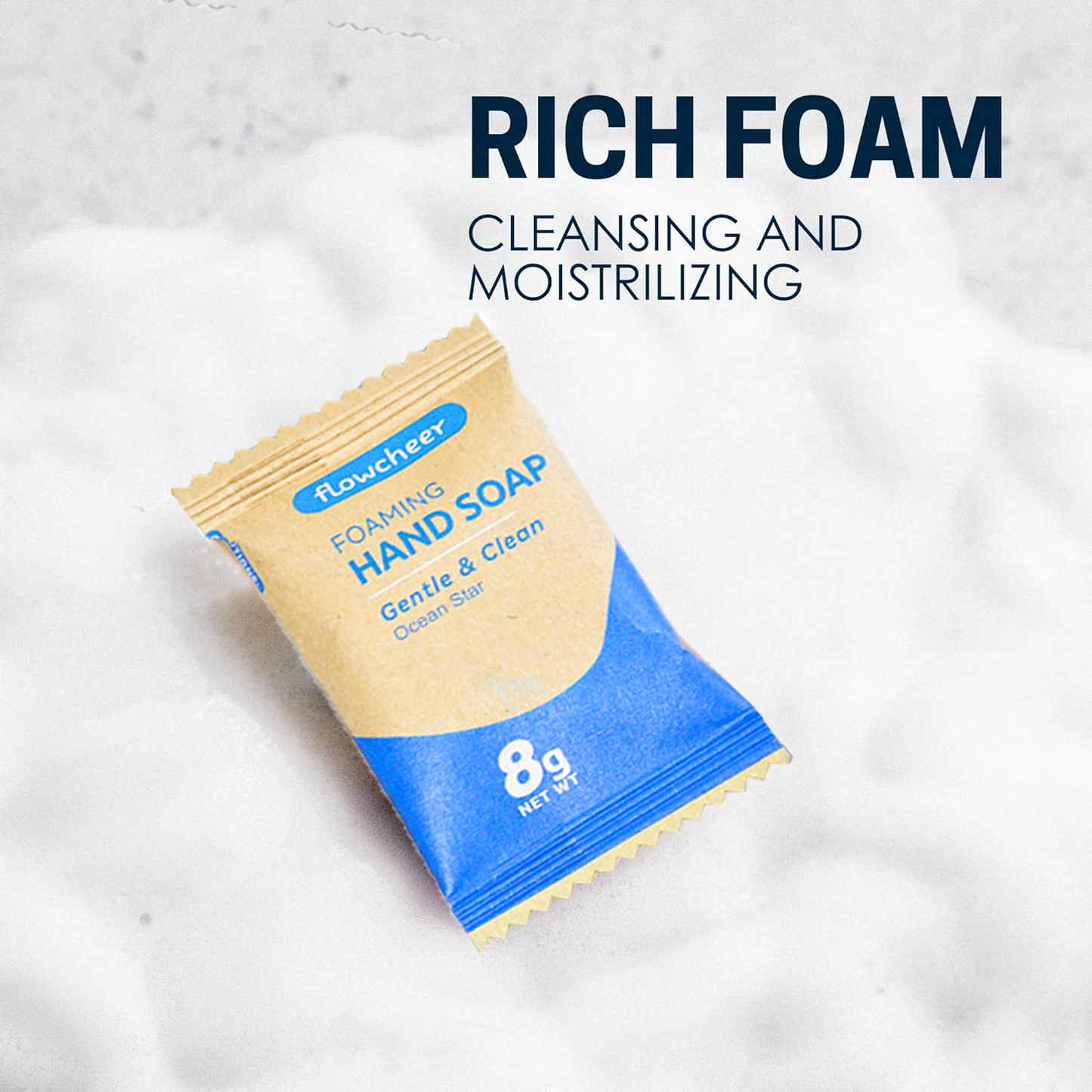 Flowcheer eco-friendly plastic-free Foaming Hand Soap Refill 12 Tablets - Ocean Star Fragrance - Flowcheer