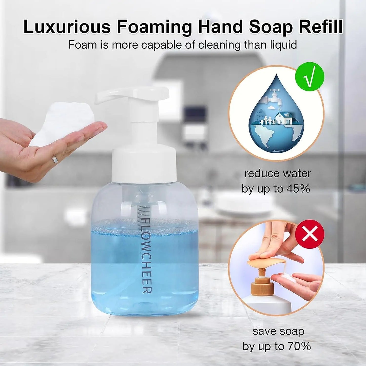 Flowcheer Foaming Soap Dispenser Plastic Jar - Flowcheer