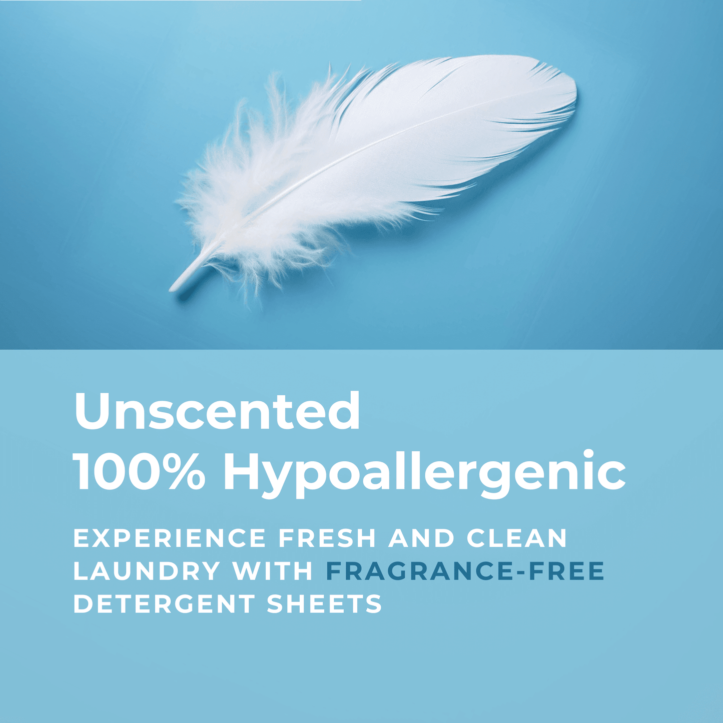 Flowcheer Eco Friendly Laundry Detergent Sheets - 100 Counts - Unscented - Flowcheer