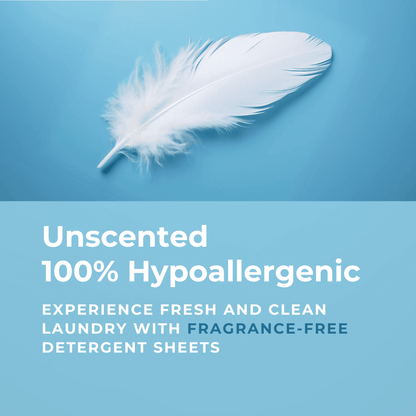 Flowcheer Eco Friendly Laundry Detergent Sheets - 100 Counts - Unscented - Flowcheer