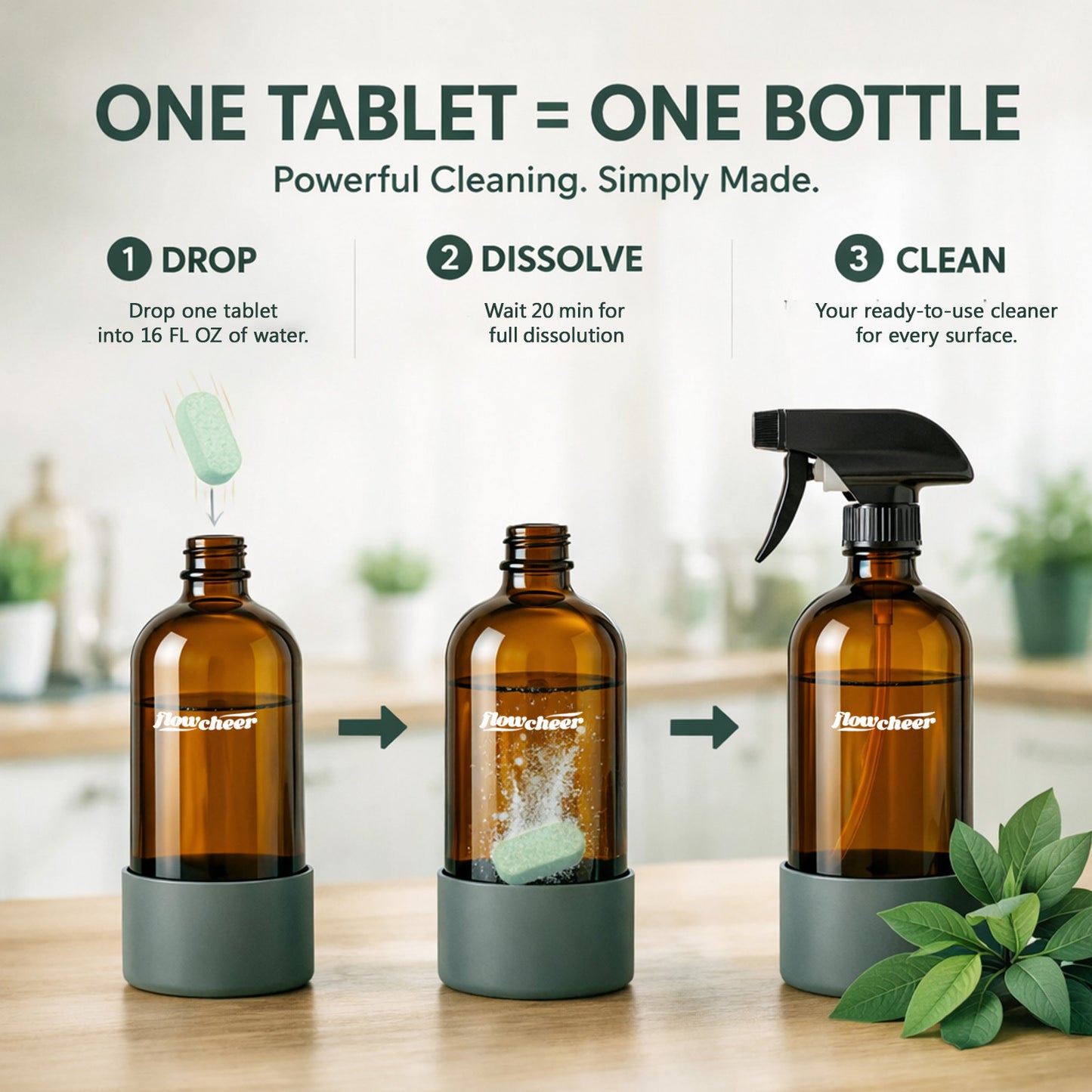 Eucalyptus Flowcheer Multi-Surface Cleaner Refills 12 Tablets (12ct)