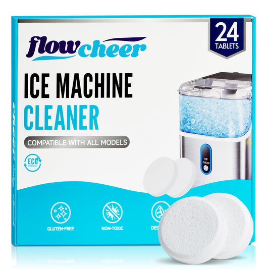Ice Maker Cleaner Tablets, Cleaning and Descaler for Countertop and Home Ice Machines, 24 Count for 1 Year, Suitable for Most Surfaces