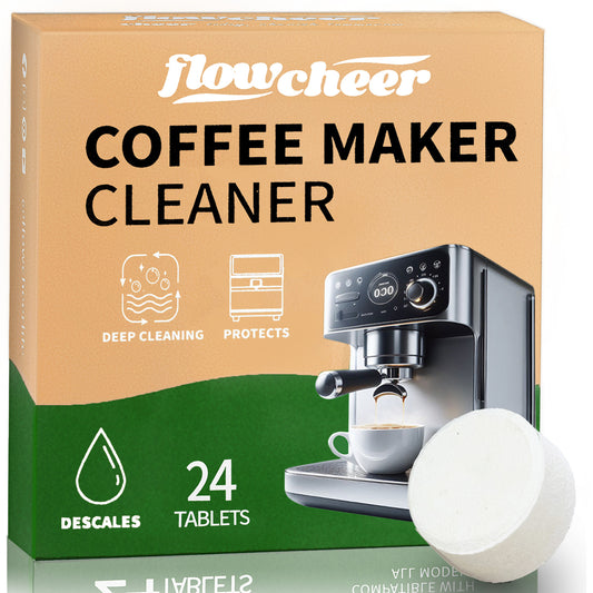 Flowcheer Coffee Machine Cleaner Descaler Tablets, Coffee Maker Pot Descaling & Cleaning Tabs - Flowcheer