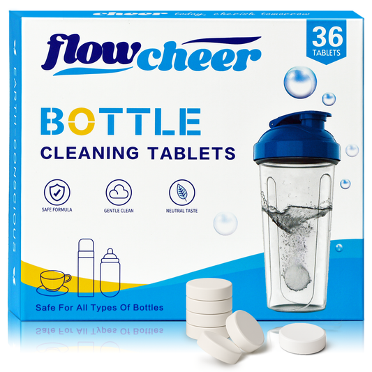 Bottle Cleaning Tablets, 36-Pack, Powerful Cleaner for Stainless Steel, Thermos, Tumblers, Hydration Packs, Removes Coffee Stains, Tea, Milk Residue & Odors