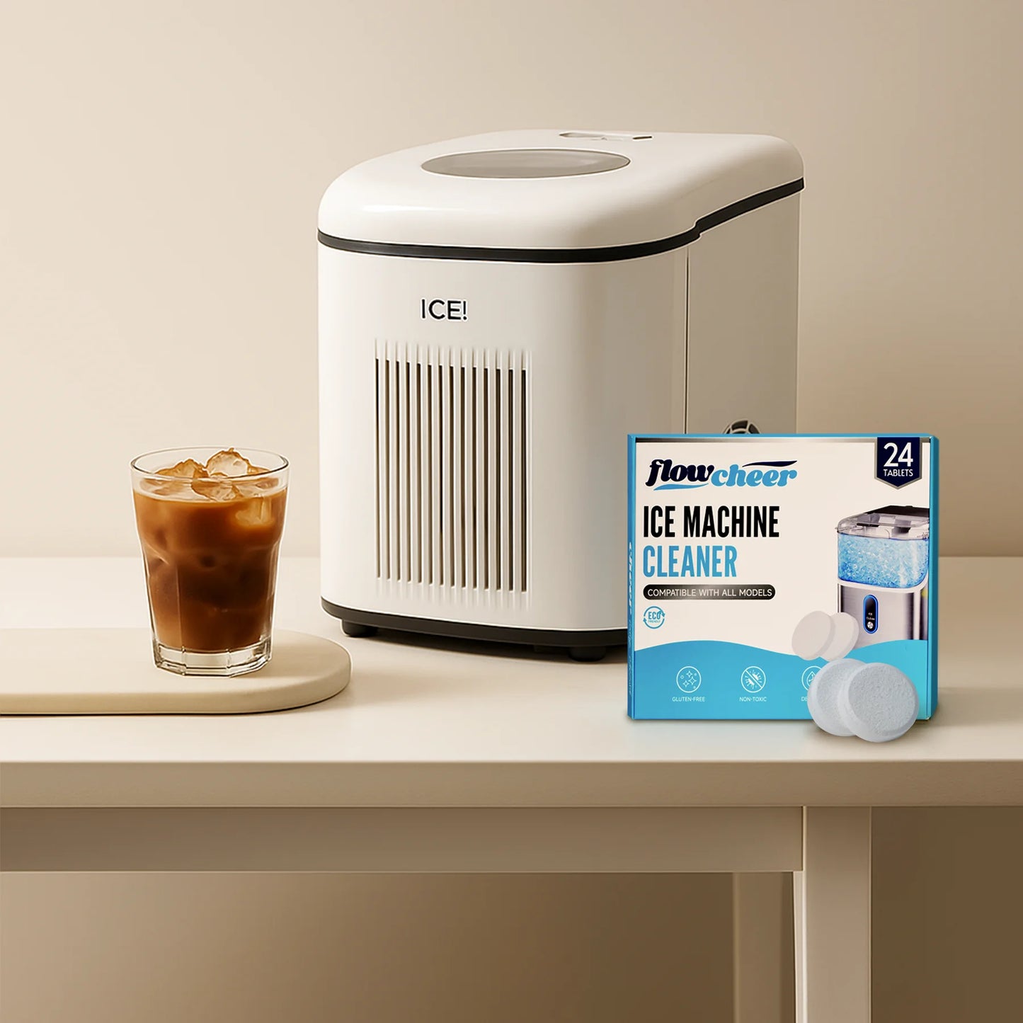 Flowcheer Machine Cleaner Tablets Set
