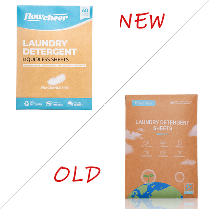 Flowcheer Laundry Detergent Sheets - 30 Sheets - Unscented Fragrance