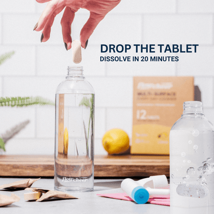 Flowcheer Multi-Surface Cleaner Refills 12 Tablets - Lavender - Powerful Clean - Flowcheer