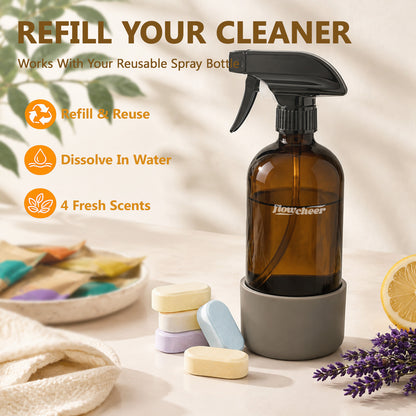 Flowcheer Multi-Surface Cleaner Variety Pack (6 Pack) – Lemon, Citrus, Lavender & Tea Tree