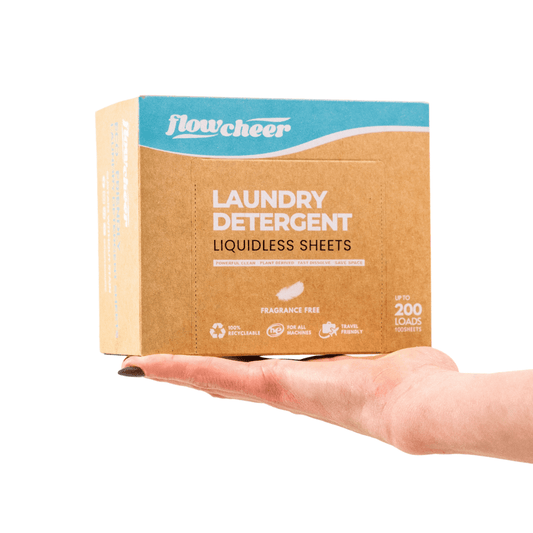 Flowcheer Eco Friendly Laundry Detergent Sheets - 100 Counts - Unscented - Flowcheer