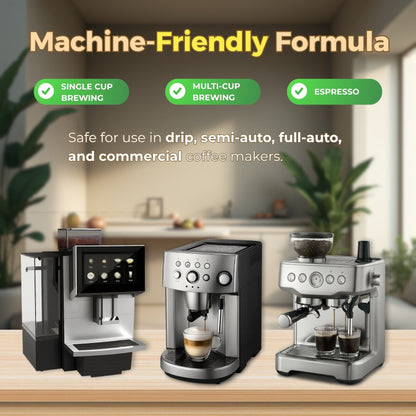 Flowcheer Coffee Machine Cleaner Descaler Tablets - 12 Count, Coffee Maker Pot Descaling & Cleaning Tabs