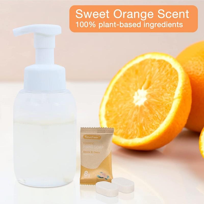 Foaming Hand Soap Refill 12 Tablets Sweet Orange Fragrance Flowcheer