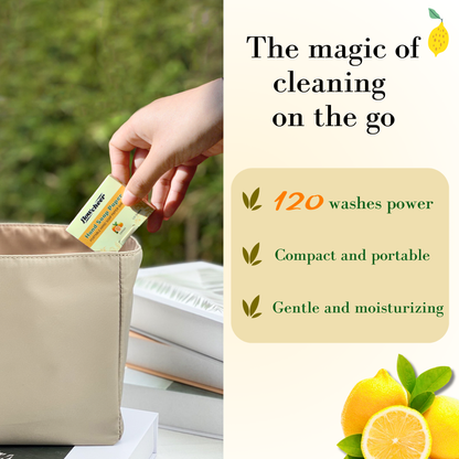 Paper Soap Sheets For Hand Washing - (360 Sheets) Coconut, Blueberry, Lemon Scents Portable Travel Soap Sheets, Eco-Friendly, Dissolvable soap sheets for travel, Hiking, Outdoor, School