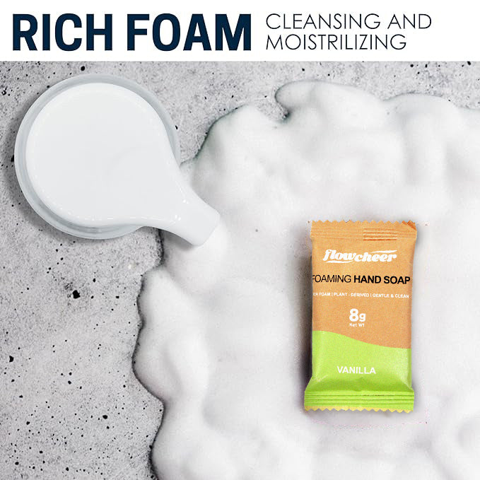 Flowcheer Vanilla Foaming Hand Soap - Luxurious, Eco-Friendly, Moisturizing Hand Wash with Natural Vanilla Scent - 12 oz Refillable Bottle