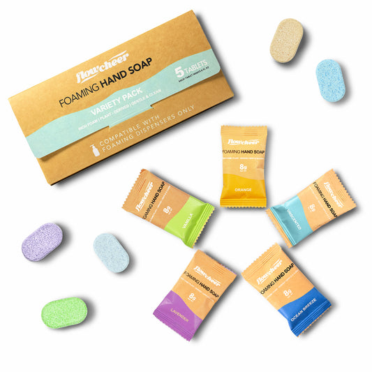 Flowcheer Foaming Hand Soap Refills – 5 Sample Pack, Mixed Scents, Eco-Friendly Tablets