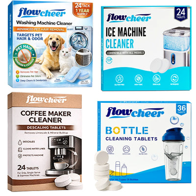 Flowcheer Machine Cleaner Tablets Set