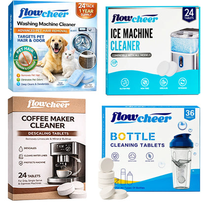 Flowcheer Machine Cleaner Tablets Set