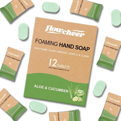 Aloe & Cucumber Flowcheer Foaming Hand Soap Refill 12 Tablets (12ct)