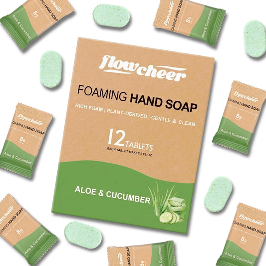 Aloe & Cucumber Flowcheer Foaming Hand Soap Refill 12 Tablets (12ct)