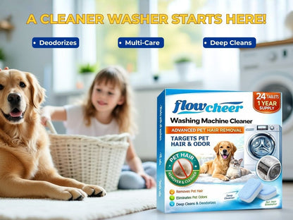 Flowcheer Washing Machine Cleaner Tablets - 24 Pack Refill
