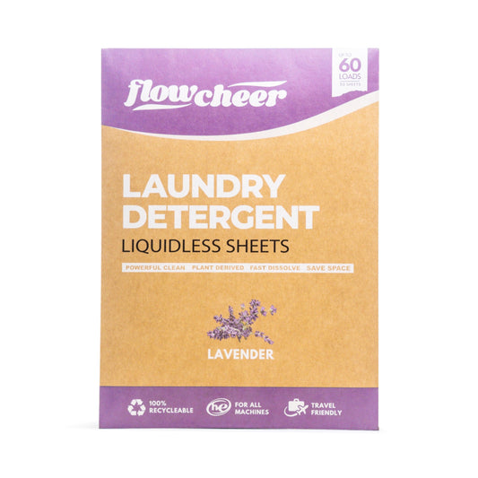 Flowcheer Laundry Detergent Sheets - 30 Sheets - Lavender Fragrance - Flowcheer